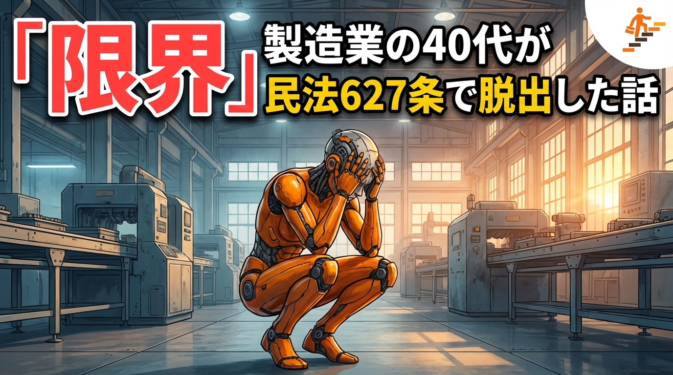 限界」製造業の40代が民法627条で脱出した話 | 退職あんしん代行
